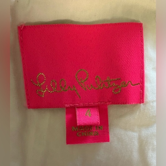 NWOT Lily Pulitzer Valli Shift Dress Resort
White w/Gold Silver Trim Size 4 - Picture 4 of 13